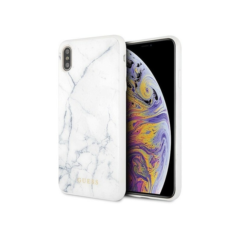 Guess Distributor - 3700740443521 - GUE078WHT - Guess GUHCI65HYMAWH iPhone Xs Max white Marble - B2B homescreen