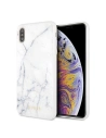 Etui Guess GUHCI65HYMAWH Apple iPhone XS Max bílý/mramorová bílá
