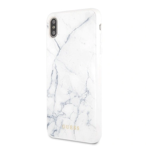 Etui Guess GUHCI65HYMAWH Apple iPhone XS Max biały/white Marble