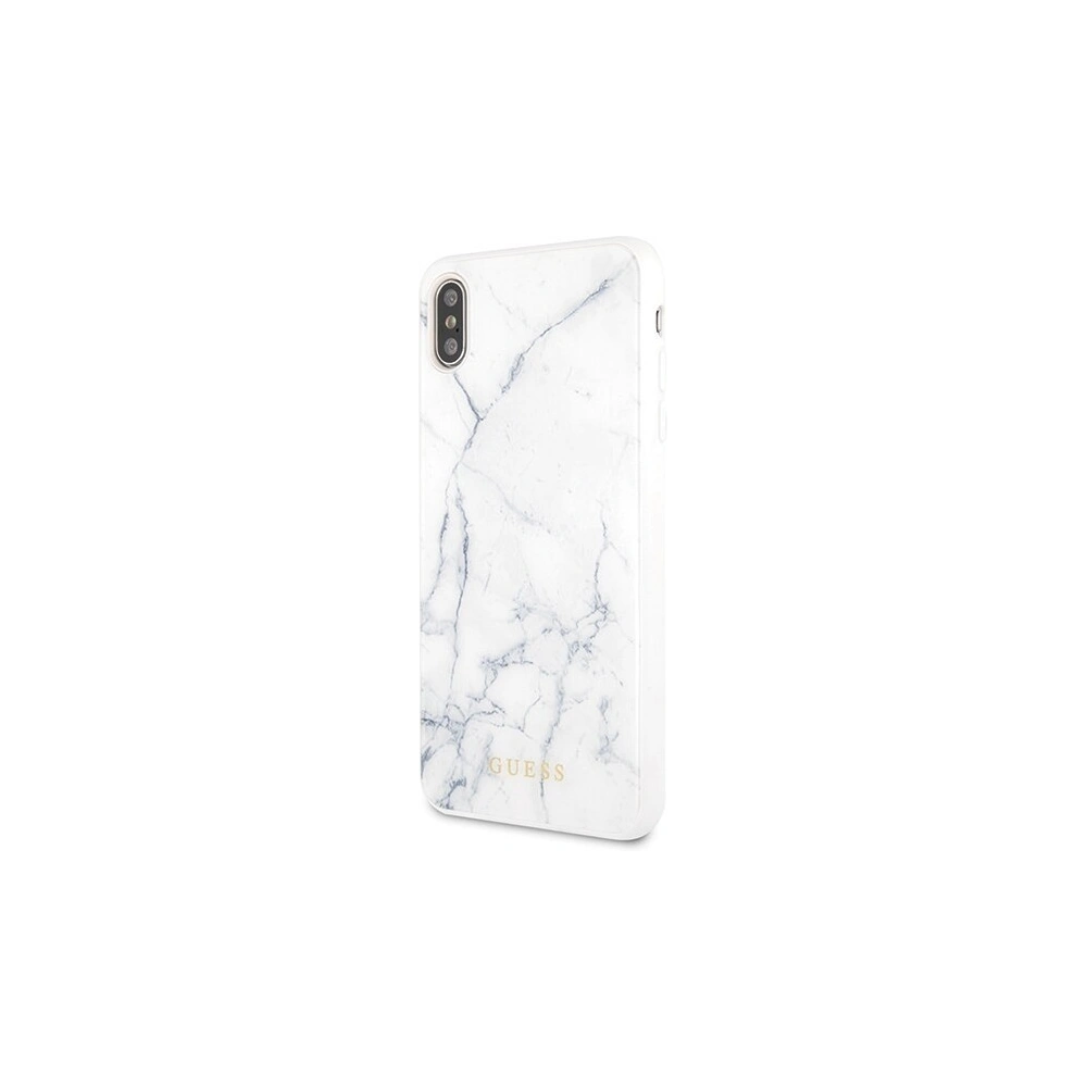 Hurtownia GSM - Etui Guess GUHCI65HYMAWH Apple iPhone XS Max bílý/mramorová bílá - GUE078WHT - {ean13} - Hurt