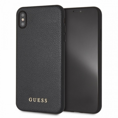 Guess Distributor - 3700740437605 - GUE079BLK - Guess GUHCI65IGLBK iPhone Xs Max black hard case Iridescent - B2B homescreen