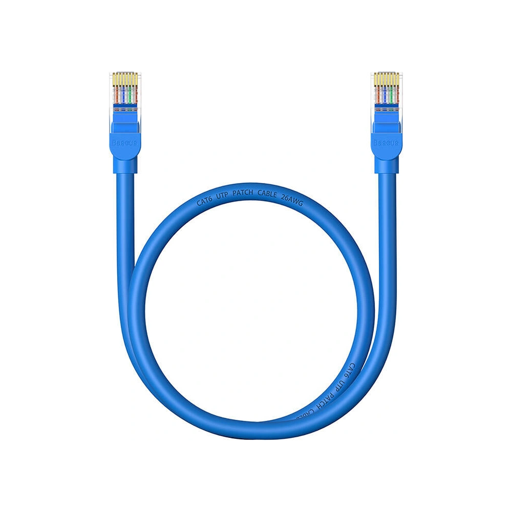Hurtownia GSM - Kabel síťový Baseus Ethernet RJ45 Cat.6 1000Mbps 0,5m (modrý) - BSU4711 - {ean13} - Hurt