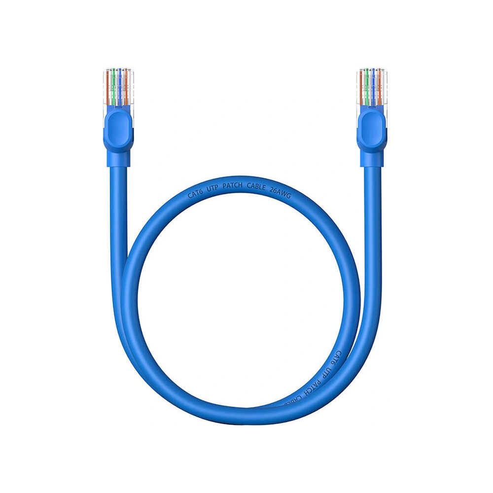Hurtownia GSM - Kabel síťový Baseus Ethernet RJ45 Cat.6 1000Mbps 0,5m (modrý) - BSU4711 - {ean13} - Hurt