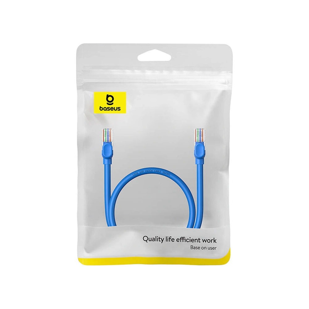 Hurtownia GSM - Kabel síťový Baseus Ethernet RJ45 Cat.6 1000Mbps 0,5m (modrý) - BSU4711 - {ean13} - Hurt