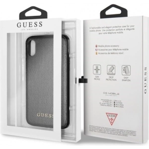 Hurtownia GSM - Case Guess GUHCI65IGLBK Apple iPhone XS Max schwarz/czarny hartes Gehäuse Iridescent - GUE079BLK - {ean13} - Hurt