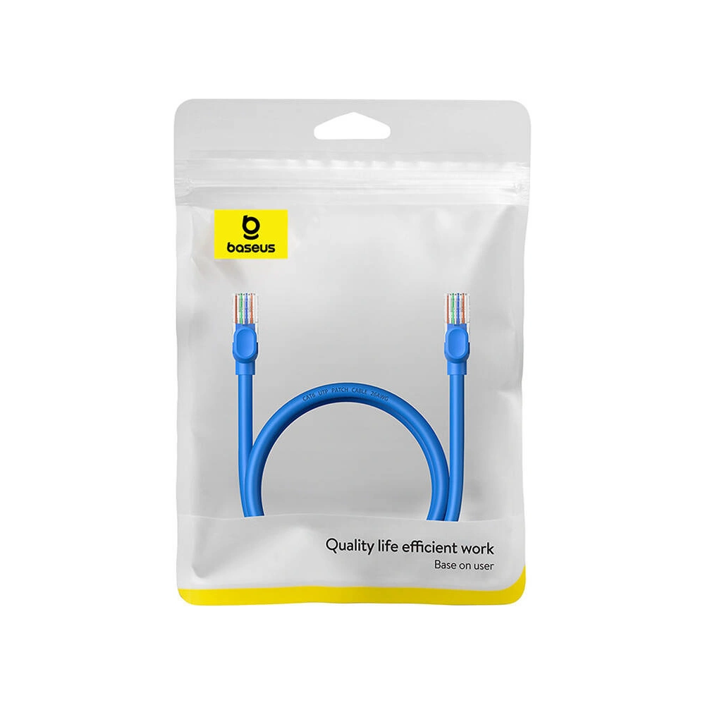 Hurtownia GSM - Hálózati kábel Baseus Ethernet RJ45 Cat.6 1000Mbps 1m (kék) - BSU4712 - {ean13} - Hurt