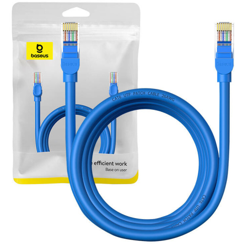 Baseus Distributor - 6932172637125 - BSU4714 - Baseus Ethernet RJ45 Cat.6 1000Mbps network cable 3m (blue) - B2B homescreen