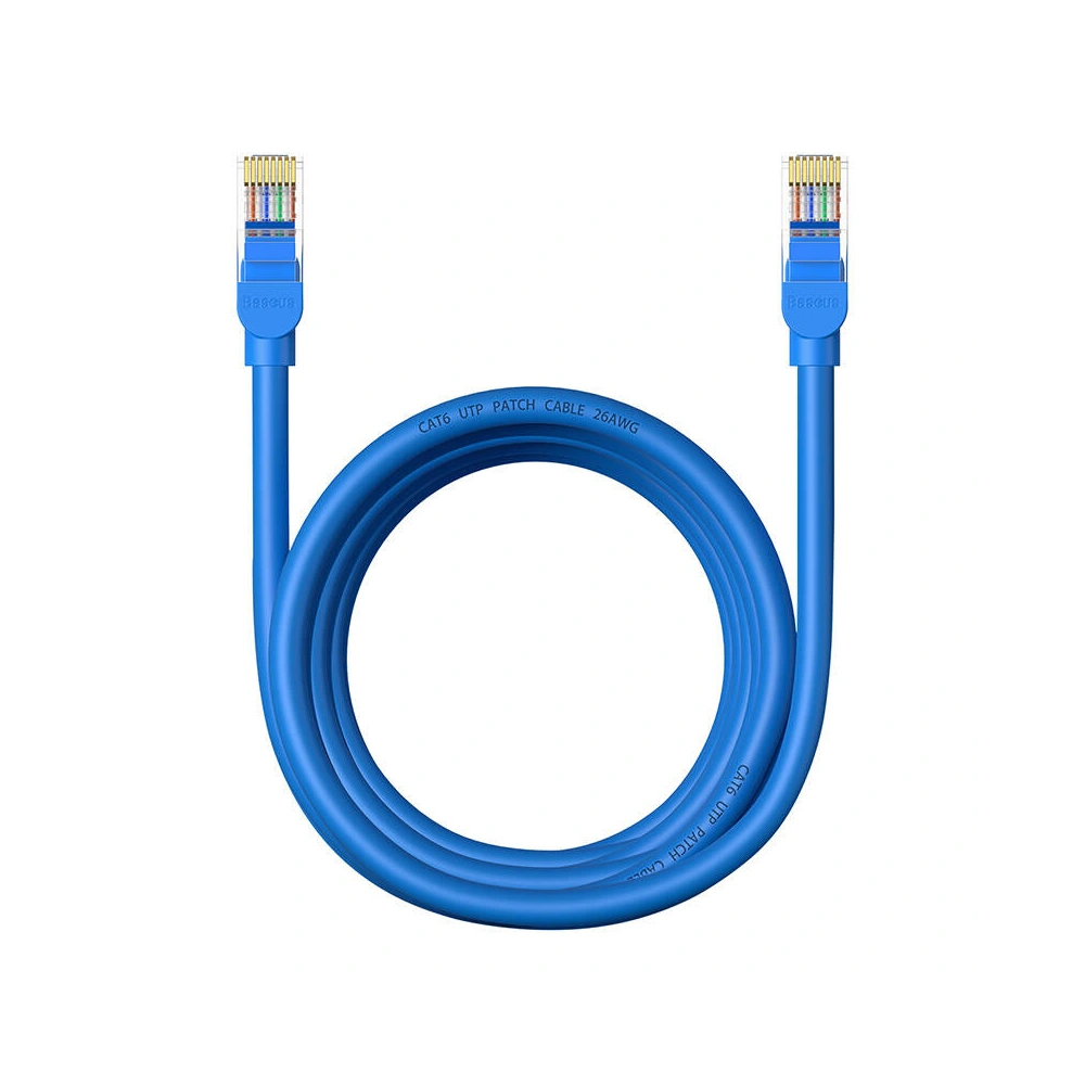 Hurtownia GSM - Cablul de rețea Baseus Ethernet RJ45 Cat.6 1000Mbps 3m (albastru) - BSU4714 - {ean13} - Hurt