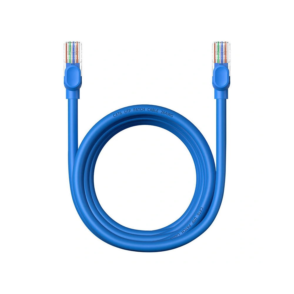 Hurtownia GSM - Cablul de rețea Baseus Ethernet RJ45 Cat.6 1000Mbps 3m (albastru) - BSU4714 - {ean13} - Hurt