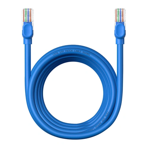 Kabel sieciowy Baseus Ethernet RJ45 Cat.6 1000Mbps 5m (niebieski)