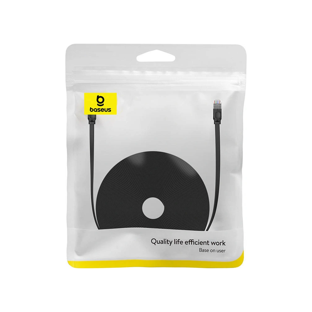 Hurtownia GSM - Cablu de rețea Baseus Ethernet RJ45 Cat.6 1000Mbps 30m (negru) - BSU4716 - {ean13} - Hurt