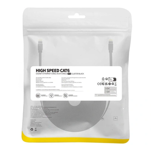 Kabel sieciowy Baseus Ethernet RJ45 Cat.6 1000Mbps 30m (czarny)