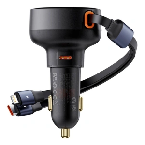 Hurtownia GSM - Autós töltő Baseus Enjoyment USB-C USB-C / Lightning kábellel 60 W (fekete) - BSU4717 - {ean13} - Hurt