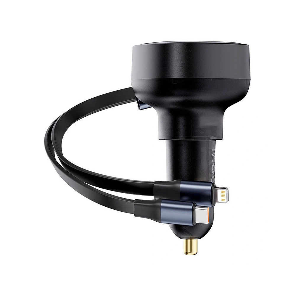 Hurtownia GSM - Autonabíječka Baseus Enjoyment USB-C s kabelem USB-C / Lightning 60 W (černá) - BSU4717 - {ean13} - Hurt