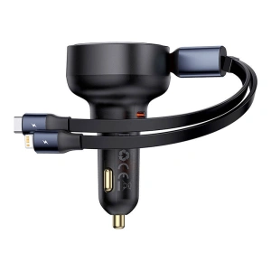 Hurtownia GSM - Autós töltő Baseus Enjoyment USB-C USB-C / Lightning kábellel 60 W (fekete) - BSU4717 - {ean13} - Hurt