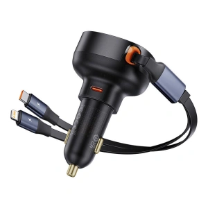 Hurtownia GSM - Autós töltő Baseus Enjoyment USB-C USB-C / Lightning kábellel 60 W (fekete) - BSU4717 - {ean13} - Hurt