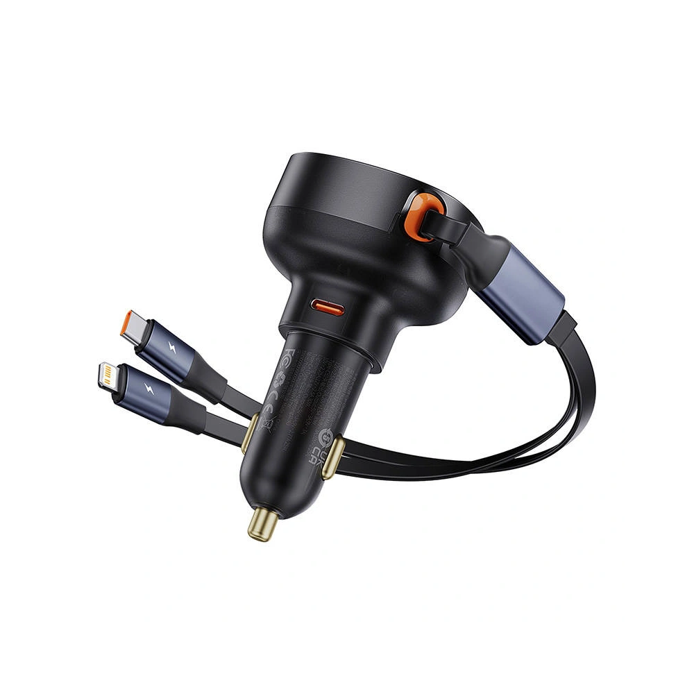 Hurtownia GSM - Autonabíječka Baseus Enjoyment USB-C s kabelem USB-C / Lightning 60 W (černá) - BSU4717 - {ean13} - Hurt