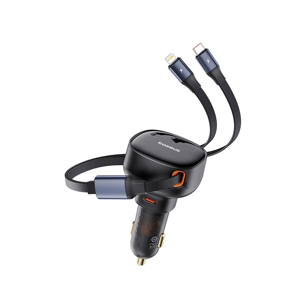 Hurtownia GSM - Autonabíječka Baseus Enjoyment USB-C s kabelem USB-C / Lightning 60 W (černá) - BSU4717 - {ean13} - Hurt