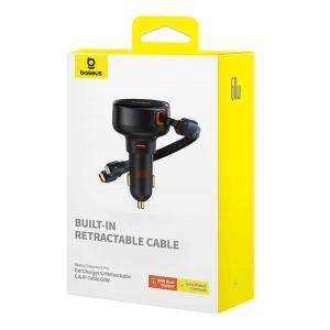 Hurtownia GSM - Autós töltő Baseus Enjoyment USB-C USB-C / Lightning kábellel 60 W (fekete) - BSU4717 - {ean13} - Hurt