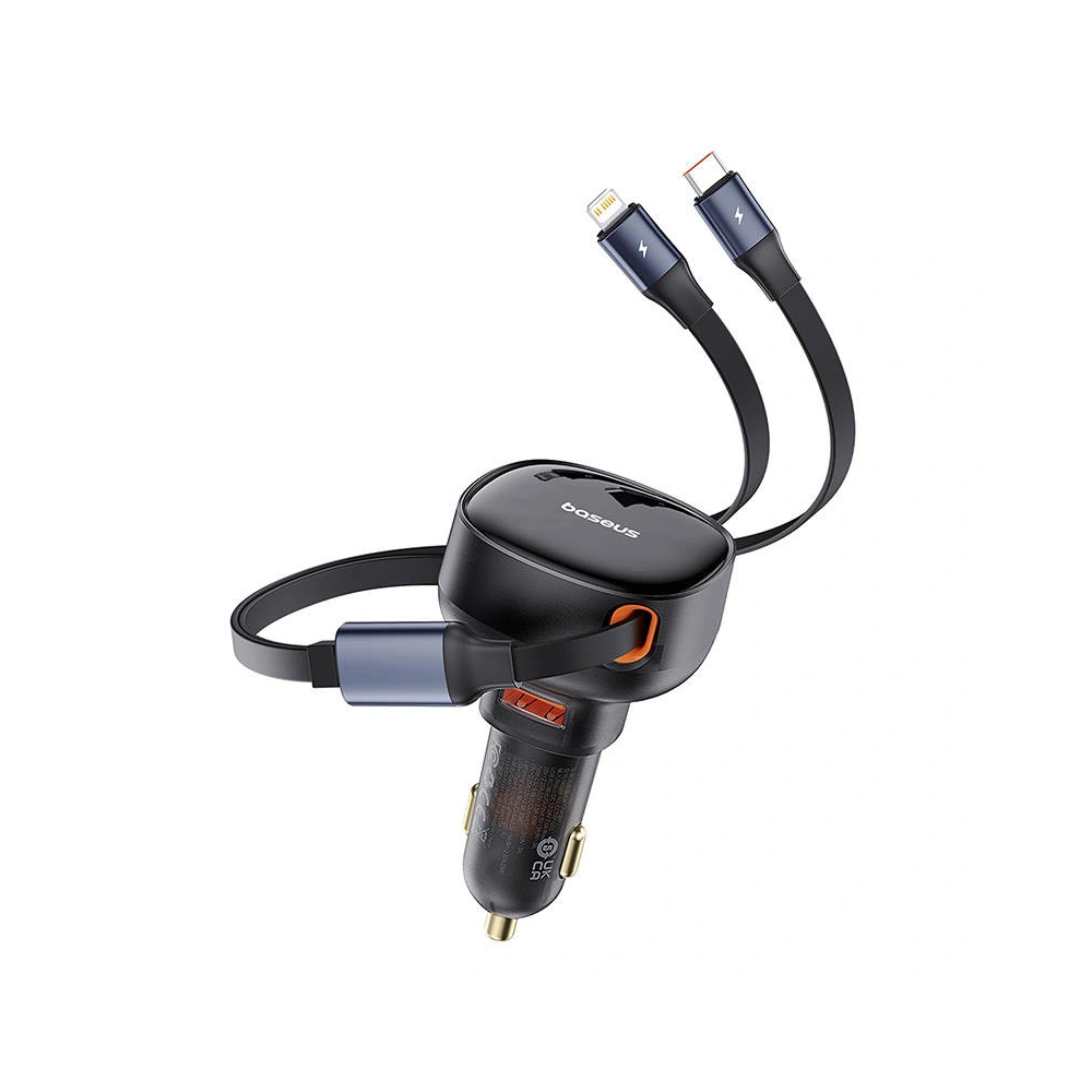 Hurtownia GSM - Încărcător auto Baseus Enjoyment USB-A cu cablu USB-C / Lightning 60 W (negru) - BSU4718 - {ean13} - Hurt
