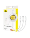 Kábel 3w1 Baseus USB-A / USB-C, USB-A, Lightning 3,5A 1.1m (fehér)