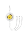 Hurtownia GSM - Cablu 3w1 Baseus USB-A / USB-C, USB-A, Lightning 3,5A 1.1m (alb) - BSU4719 - {ean13} - Hurt