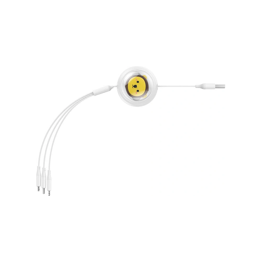 Hurtownia GSM - Cablu 3w1 Baseus USB-A / USB-C, USB-A, Lightning 3,5A 1.1m (alb) - BSU4719 - {ean13} - Hurt