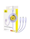 Baseus USB-A / USB-C, USB-A, Lightning 3.5A 3-in-1 cable 1.1m (purple)