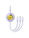 Wholesale Baseus USB-A / USB-C, USB-A, Lightning 3.5A 3-in-1 cable 1.1m (purple) - BSU4720 - {ean13} - Hurt