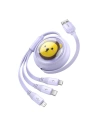 Wholesale Baseus USB-A / USB-C, USB-A, Lightning 3.5A 3-in-1 cable 1.1m (purple) - BSU4720 - {ean13} - Hurt