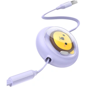 Hurtownia GSM - Kábel 3w1 Baseus USB-A / USB-C, USB-A, Lightning 3,5A 1.1m (lila) - BSU4720 - {ean13} - Hurt