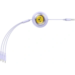 Hurtownia GSM - Kábel 3w1 Baseus USB-A / USB-C, USB-A, Lightning 3,5A 1.1m (lila) - BSU4720 - {ean13} - Hurt