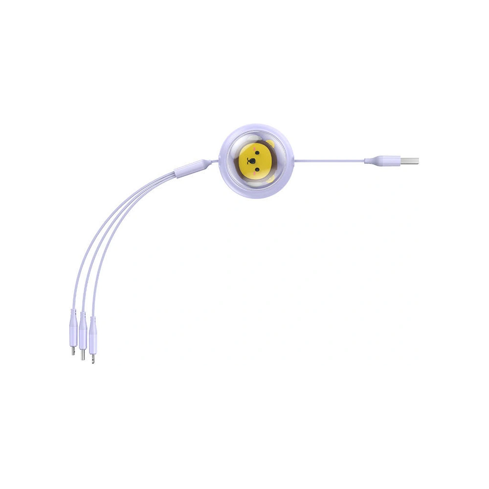 Hurtownia GSM - Kabel 3w1 Baseus USB-A / USB-C, USB-A, Lightning 3,5A 1.1m (violet) - BSU4720 - {ean13} - Hurt