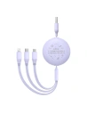 Wholesale Baseus USB-A / USB-C, USB-A, Lightning 3.5A 3-in-1 cable 1.1m (purple) - BSU4720 - {ean13} - Hurt