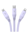 Wholesale Baseus USB-A / USB-C, USB-A, Lightning 3.5A 3-in-1 cable 1.1m (purple) - BSU4720 - {ean13} - Hurt