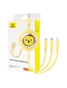 Baseus USB-A / USB-C, USB-A, Lightning 3.5A 3-in-1 cable 1.1m (yellow)