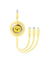 Wholesale Baseus USB-A / USB-C, USB-A, Lightning 3.5A 3-in-1 cable 1.1m (yellow) - BSU4721 - {ean13} - Hurt