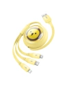 Wholesale Baseus USB-A / USB-C, USB-A, Lightning 3.5A 3-in-1 cable 1.1m (yellow) - BSU4721 - {ean13} - Hurt