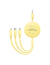 Wholesale Baseus USB-A / USB-C, USB-A, Lightning 3.5A 3-in-1 cable 1.1m (yellow) - BSU4721 - {ean13} - Hurt