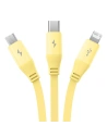 Wholesale Baseus USB-A / USB-C, USB-A, Lightning 3.5A 3-in-1 cable 1.1m (yellow) - BSU4721 - {ean13} - Hurt