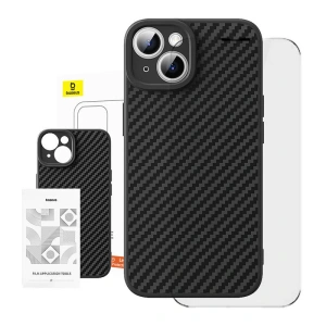 Hurtownia GSM - Etui Baseus Fibre Sintetică + sticlă securizată Apple iPhone 15 Plus / 14 Plus - BSU4729 - {ean13} - Hurt