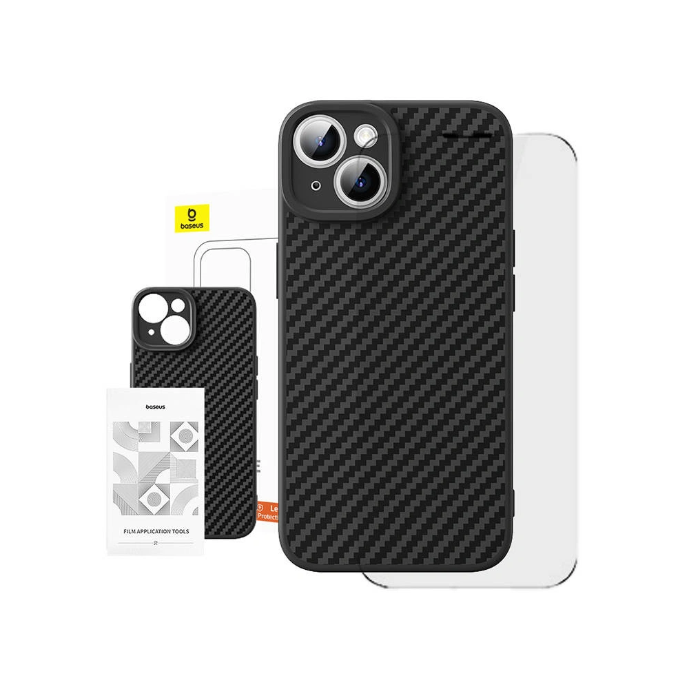 Hurtownia GSM - Case Baseus Synthetische Faser + gehärtetes Glas Apple iPhone 15 Plus / 14 Plus - BSU4729 - {ean13} - Hurt