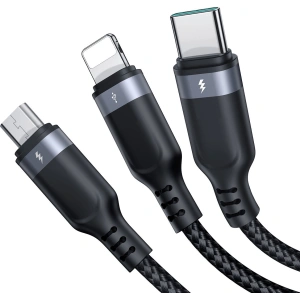 Hurtownia GSM - Kábel 3w1 Joyroom Multi-Use Series S-1T3018A18 USB-A / Lightning, USB-C, micro USB 30cm fekete - JYR787 - {ean13} - Hurt