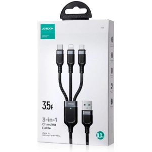 Hurtownia GSM - Kábel 3w1 Joyroom Multi-Use Series S-1T3018A18 USB-A / Lightning, USB-C, micro USB 30cm fekete - JYR787 - {ean13} - Hurt