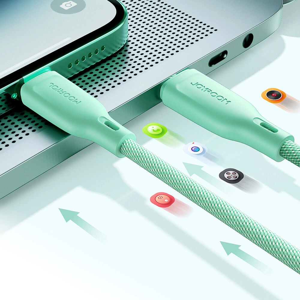 Hurtownia GSM - Kábel Joyroom Multi-Color Series SA34-AL3 USB-A / Lightning 3A 1m lila - JYR788 - {ean13} - Hurt