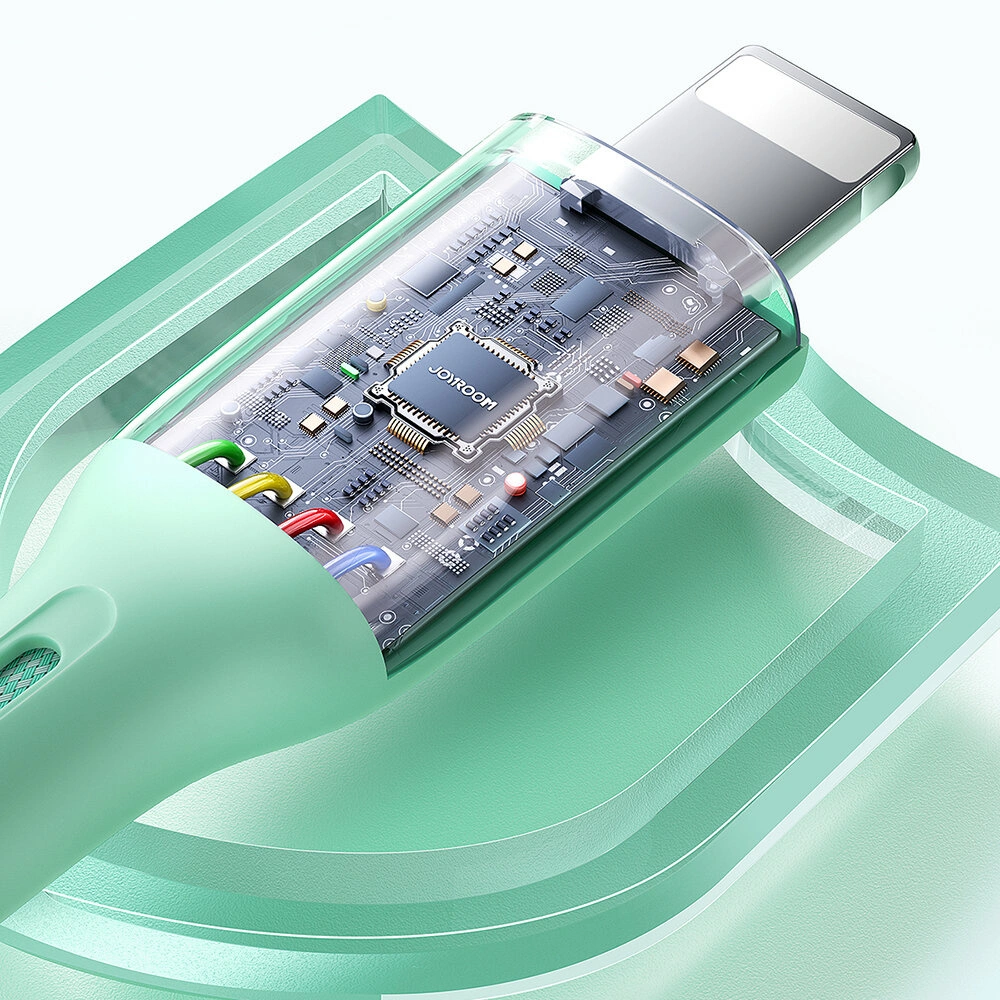Hurtownia GSM - Cablul Joyroom Multi-Color Series SA34-AL3 USB-A / Lightning 3A 1m verde - JYR789 - {ean13} - Hurt