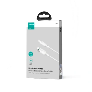 Kábel Joyroom Multi-Color Series SA34-AL3 USB-A / Lightning 3A 1m fehér