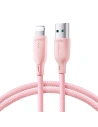Cablul Joyroom Multi-Color Series SA34-AL3 USB-A / Lightning 3A 1m roz roz