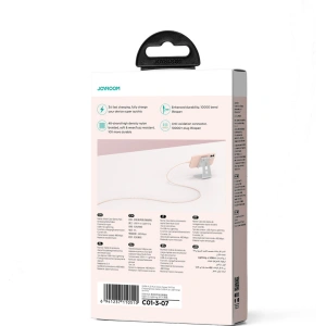 Kábel Joyroom Multi-Color Series SA34-AL3 USB-A / Lightning 3A 1m rózsaszín