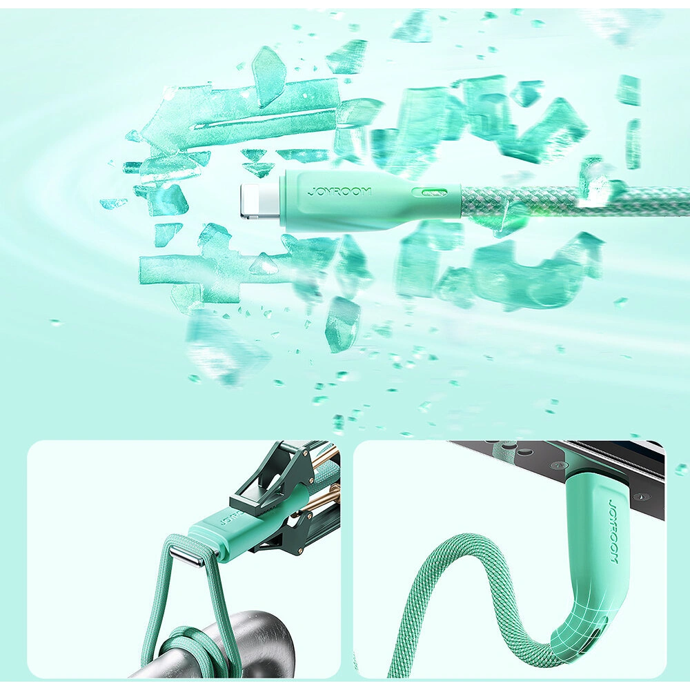 Hurtownia GSM - Kábel Joyroom Multi-Color Series SA34-AL3 USB-A / Lightning 3A 1m rózsaszín - JYR792 - {ean13} - Hurt